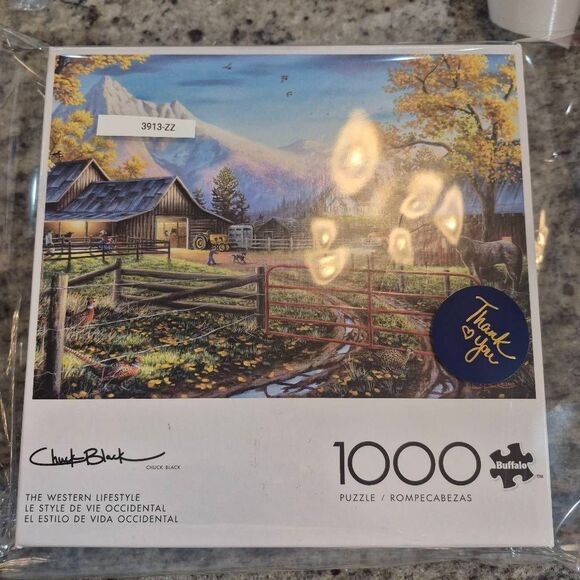 Buffalo Games Chuck Black The Western Lifestyle 1000 pc Jigsaw Puzzle USED - Picture 6 of 11